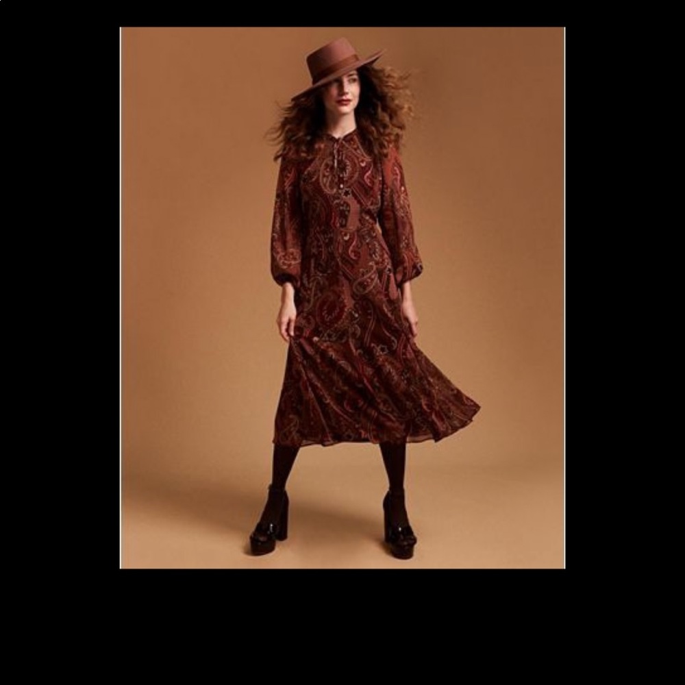 NWT Tommy Hilfieger Balloon Sleeve Paisley Dress